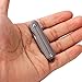 Samior HY004 Mini Little Folding Pocket Flipper Knife, 1.45 inch VG10 Damascus Drop Point Blade, Gray 6AL4V Titanium Handles Frame Lock, Micro Small Keychain Necklace EDC Folder Knives, 0.7 oz