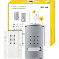 Alimentador Portero Automatico Vimar K40547.E Kit Portero automático unifamiliar 2 hilos con: 1 unidad electrónica audio, 1 placa audio de 1 botón, 1 portero automático manos libres Voxie con 7 botones, 1 alimentador