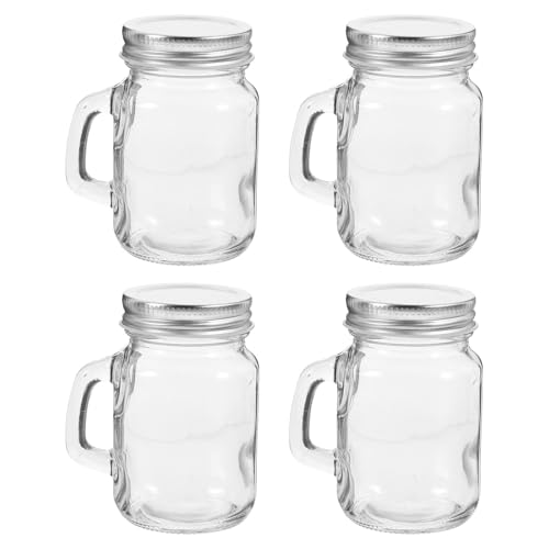 Didiseaon Frascos Herméticos de Vidrio 4 Piezas 120ml con Tapa para Mermeladas y Aperitivos, Sellado Ajustado y Diseño Conveniente para Cocina y Picnic