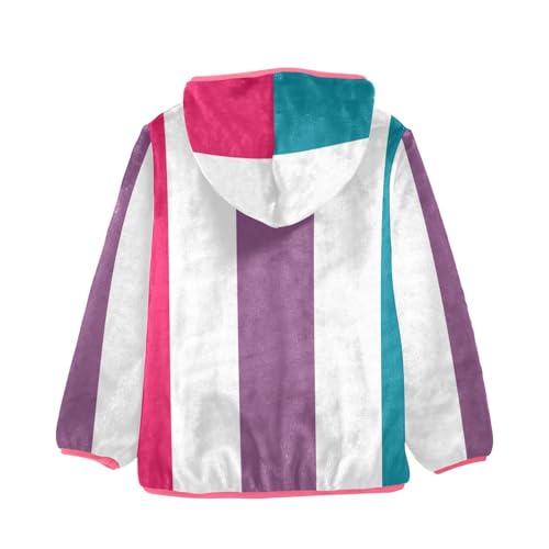 OTVEE Colorful Portrait Kids Hoodie Jacket Fall Spring Full Zip Warm Outwear Coat2