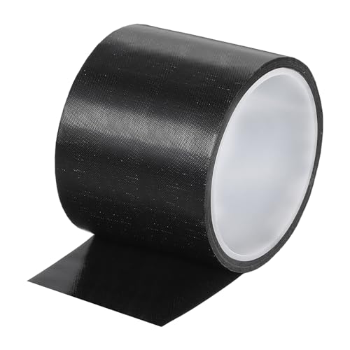 Image of MECCANIXITY High Temperature Tape 70mm PTFE Coated Fabric Tape Heat Resistant Tape for Vacuum Sealers Adhesive Tape 10m /33ft Black 0.18mm Thickness
