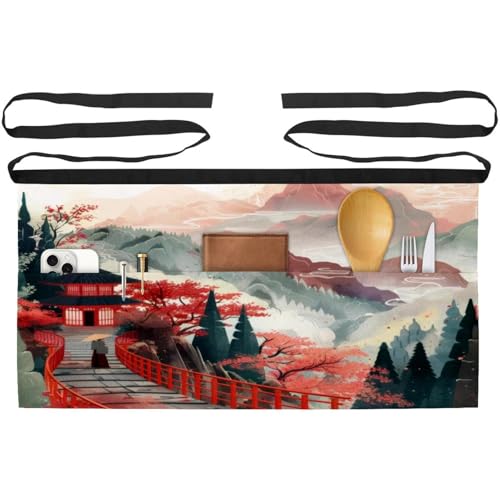 Tablier court de chef finitions soignées lot de 3 demi-tabliers polyvalents Temple de colline