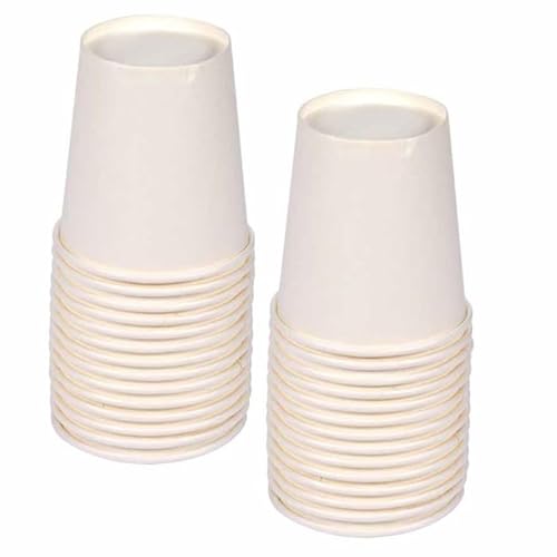 Paris Prix Lot de 100 Gobelets en Carton Vitamine 20cl Blanc