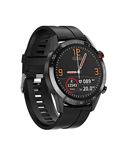 InnJoo Reloj Inteligente Hombre Smartwatch IJ-Men Wath Atom-Negro (Gel de sílice Negro)