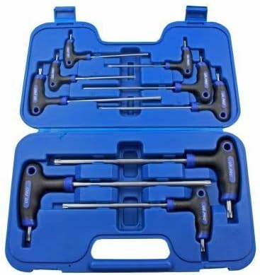 US PRO 9pc T Handle Torx/Star/Set T10 - T50 Long Short Allen Key 1613