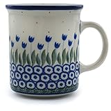 Polish Pottery Coffee Tea Mug 10 oz (Water Tulip)