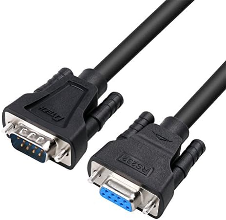 DTech 6ft RS232 Serial Cable Extension Male to Female 9 Pin Straight Through, Laptop