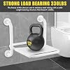 YUCHENGTECH Folding Shower Seat Wall Mounted with Grab Bar Fold Down Shower Seat Wall Mount Shower Bench with Arms for Inside Shower Elderly Pregnant Disabled Sauna