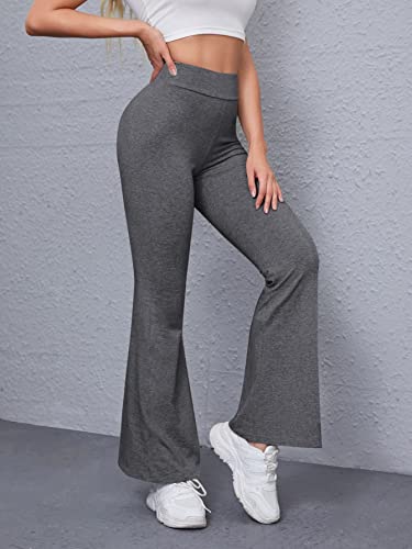 Women Slim Fit Casual Solid Flare Leg Pants3