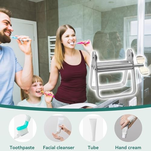 Exprimidor de pasta de dientes de acero inoxidable duradero de dos piezas 7