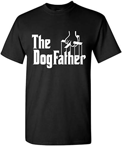 Silk Road Tees The Dogfather T-Shirt Pet Lover Dog Owner Tee Fathers Day Shirt XX-Large Black