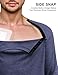 Unisex Chemo Port Shirts Long Sleeve Post Shoulder Surgery Recovery Shirts Tear Away Chemo Clothing (US, Alpha, X-Large, Regular, Regular, Dark Blue)