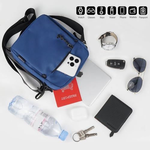 Shoulder Bag Water Repellent Durable Crossbody Bag with Reflective Zipper Rope and Soft Strap for Adult3