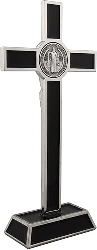 Miniatura 6 de Crucifijo de medalla de San Benito  Patrono de los Estudiantes  Decoración católica del hogar  Gran regalo para el bautismo, primera comunión, y