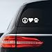 Peace, Love, Dogs Sticker Decal Notebook Car Laptop 6" (White)