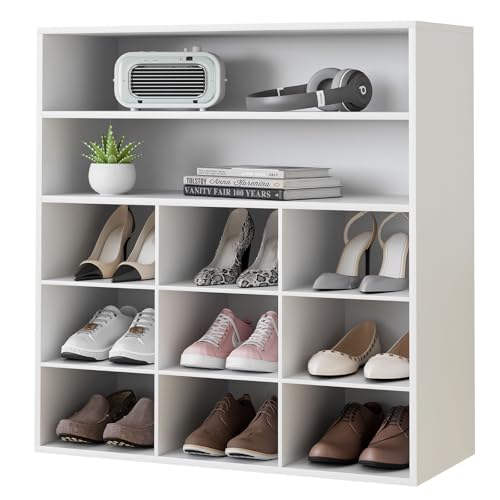 Garden 4 you Shoe Rack Organizer, 5-Tier Wood Cubby Shoe