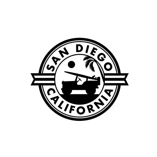 San Diego, 3 inch Sticker, S568 (Waterproof Vinyl Decal for Car, Water Bottle, Laptop, iPad, Window, Cooler, Luggage, Bumper, Toolbox, Locker), 3 inch