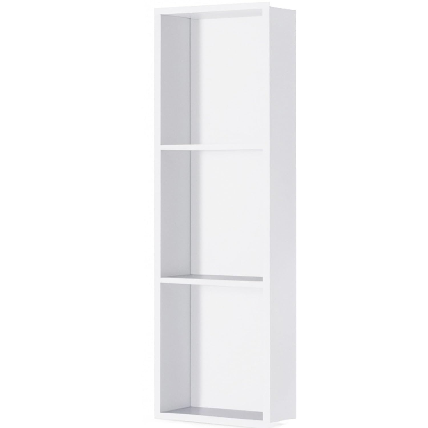 Armario de pared empotrado de acero inoxidable 304 para el hogar y el hotel, color blanco, 700 x 280 x 125 mm