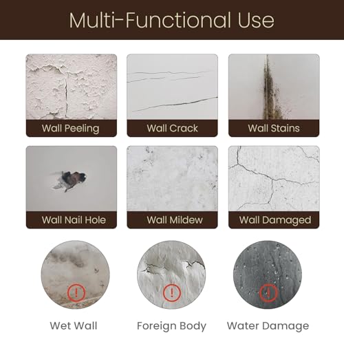 Image of The Decor Co. Wall Crack Filler Tube | Mending /Gap /Hole Filler | Plastering Cream | Repairing Ointment | Plaster Repair Paste (Pack of 1, 250g)
