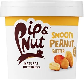 Pip & Nut - Smooth Peanut Butter (1kg) | Natural Nut Butter, No Palm Oil, No Added Sugar, Hi-Oleic Peanuts, High in Unsaturated Fats, Gluten Free, Vegan, Dairy Free (Packing May Vary)