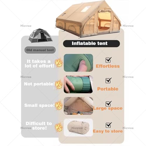 Carpa inflable para camping 2 a 8 personas, montaje instantáneo miniatura 2