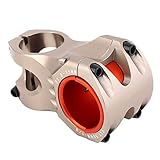 Vástago de Bicicleta, Vástago de Manillar Aleación de Aluminio 0 Grados 35 Mm Vástago de Manillar Corto de Bicicleta Diseño Aerodinámico Hueco para Calibres Teo (Silver)