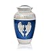 Angel Wings Urns for Adult Male. Blue Cremation urns for Human Ashes Adult Female. Decorative Blue urn by Restaall