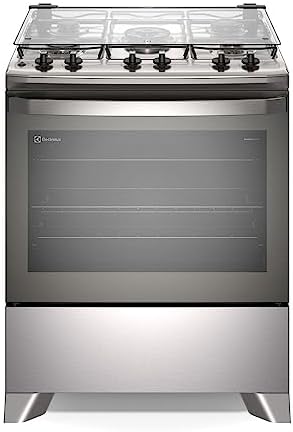 Fogão Electrolux 5 bocas Efficient com PerfectCook Cinza FE5IC
