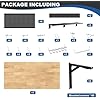 Ultrawall Wall Mounted Workbench with Pegboard, Folding Down Work Table Metal Pegboard Wall Organizer for Garage, Workshop, 48X24