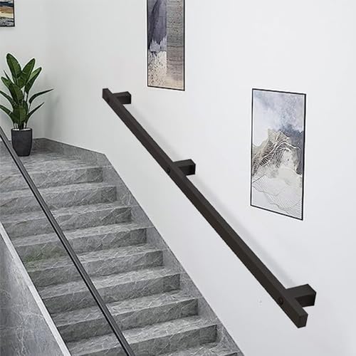 Main courante d'extérieur robuste avec fixation murale pour rampe de jardin