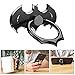 Bat Phone Ring Stand Holder - OATSBASF Cell Phone Ring Holder Finger Grip 360 Degree Rotation Compatible with iPhone 16/15/14/13/12 Pro Max and Other Smartphones（Black+Silver）
