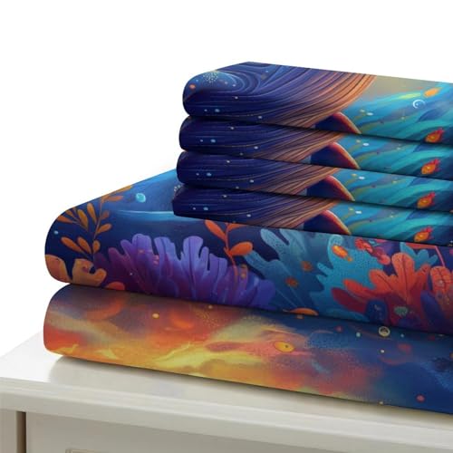 Housse de couette 260x220 baleines avec taies oreiller parure de lit microfibre