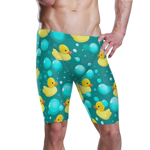 UMIRIKO Little Yellow Duck Men's Swim Jammers Racing & Training Swimsuit Fast, Flexible,Comfortable XXXL B0400103