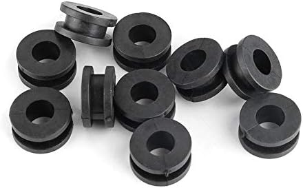 Suuonee Rondelles de carénage de moto, rondelles de carénage en caoutchouc noir 