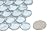 Glass Penny Round 1.03 sq ft/piece Pack of 1,Silver Penny Round Mosaic Glass Tile – 4 x 5 Inch - Luxurious Design for Bathroom Walls, Kitchen Backsplash, Shower Walls - Elegant Wall Décor