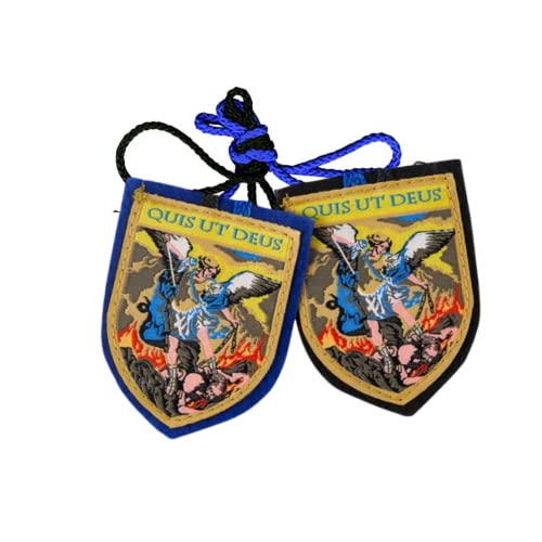 Catholic Scapular of Saint Michael, Full Color Woven Prayer Necklace Religious Gift for Men or Women2