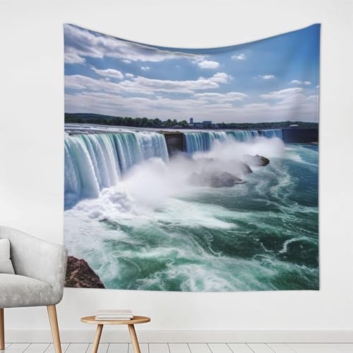 LHDGBWC Tapiz de las cataratas del Niágara para dormitorio, decoración de pared, tapices estéticos, 152 x 101 cm, decoración de pared, pósteres, tapiz bohemio para sala de estar, dormitorio