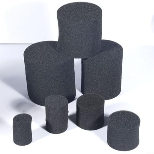 Schaumstoff-Lautsprecheranschlussstopfen, 2 Stück, akustische Behandlung, Bassreflexrohr-Stecker für Audio-Tuning, Klangoptimierung, mehrere Größen erhältlich, Schwarz (95 x 100 mm)