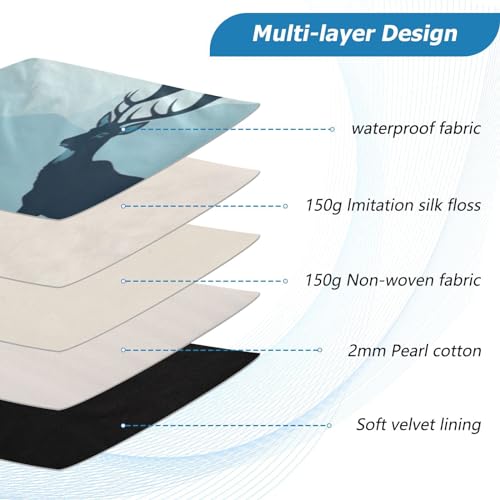 Funda para portátil de 13-14 pulgadas impermeable con diseño Forest Deer miniatura 4