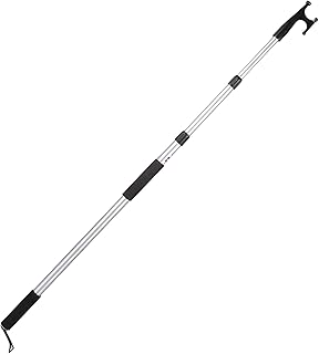 Lineslife Boat Hooks for Docking Telescoping, 8ft Extend Boat Push Hook Pole for Floating, Lightweight, Aluminum, Non-Slip