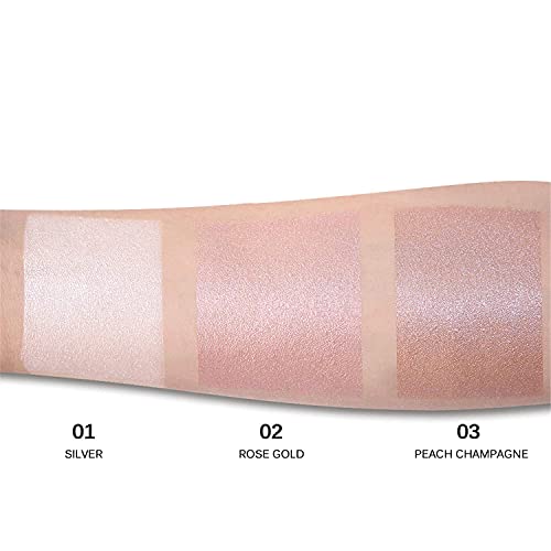 Poreless Face Primer 3Pcs & Shimmer Highlighter Makeup Glow Illuminator 3Pcs, Ultra-Smooth Soft Lightweight Pore Minimizer And Liquid Highlighter Face Cosmetic Set #TOP6