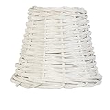 Farbe » Weiss Clayre & Eef 6LAK0256W Lampenschirm Rattan weiß ca. Ø 14 x 12 cm E27