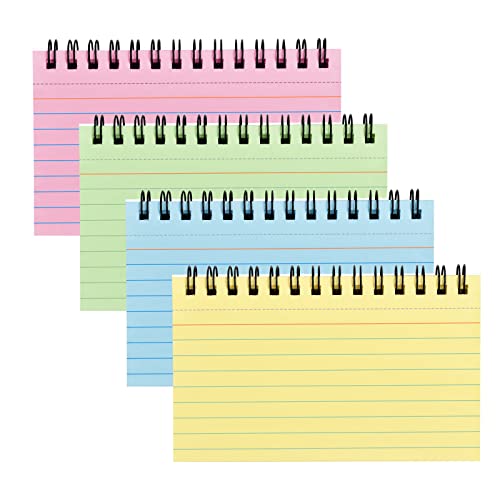 Fiches indexées 200 feuilles Emperoch 3x5 po couleurs spirale