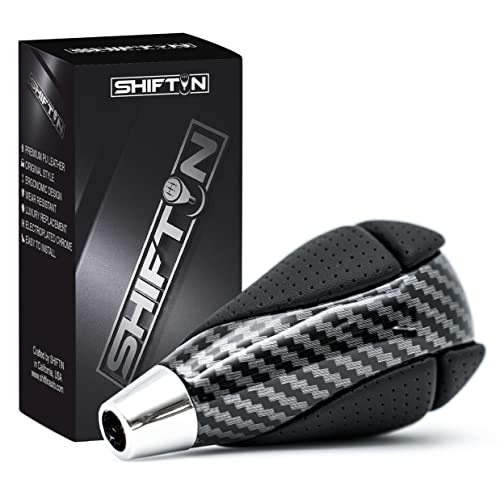 Shiftin Carbon Fiber Pattern Gear Shift Knob For Lexus Es300H Es350 Gs300 Gs350 Gs430 Gs460 Is250 Is300 Ls460 Ls600H Rx350 Rx450H (Punched Black Leather/Carbon Fiber Pattern) #TOP7