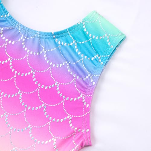 Image of HOZIY Gymnastics Leotards for Girls Unicorn Aurora Rainbow Mermaid Dinosaur Cupcake Sparkle Biketard Toddlers Kids Children