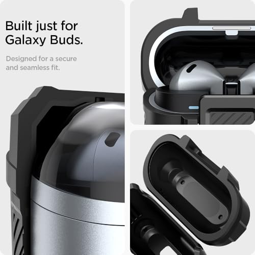 Spigen Lock Fit Designed for Samsung Galaxy Buds3 FE (2025) / Buds3 Pro (2024) / Buds 3 (2024) Case Cover with Secure Locking Protection - Matte Black