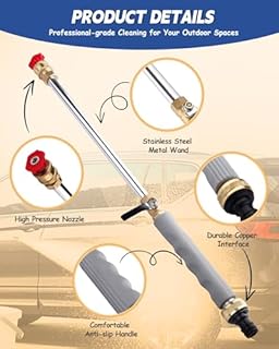 Belkid 2026 Upgraded Jet Nozzle Power Washer for Garden Hose, Includes 2 High-Pressure Nozzles and Quick Connectors | Hydro Jet High Pressure Washer Tools