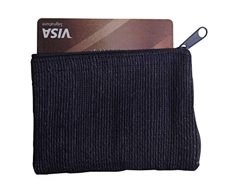 Green Breeze Imports Navy-Blue Handmade Abaca Flat Coin Purse (2 Pack) #TOP4