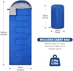 Sleeping Bags, Lightweight Waterproof Camping Sleeping Bag for Adults, Kids, Hiking, Outdoor, Travel, Cold Weather & Warm