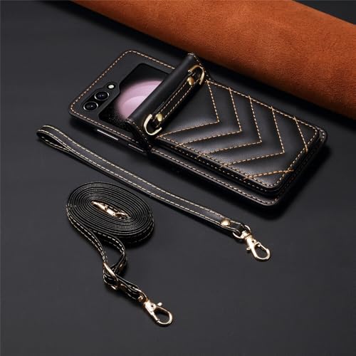Protection Galaxy Z Flip 7 FE anti-chute avec sangle noire